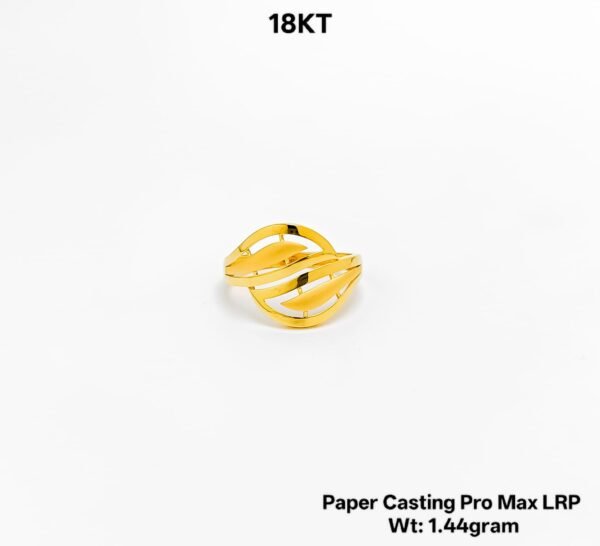 New Design 22KT Gold Paper Casting Ladies Ring - 1.44g
