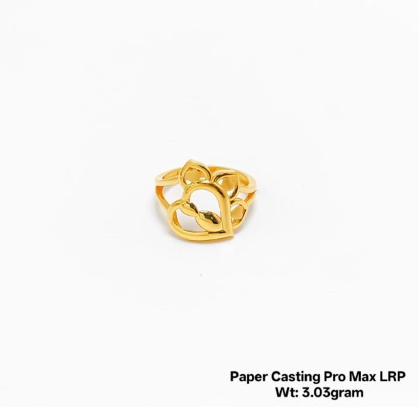 New Design 22KT Gold Paper Casting Ladies Ring - 3.03g