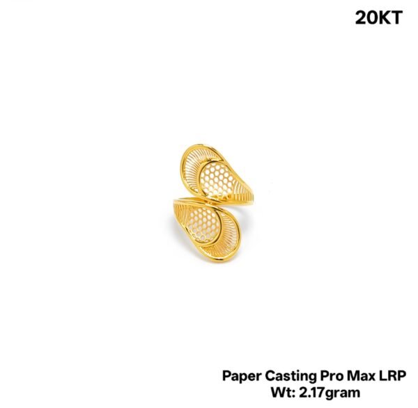 New Design 22KT Gold Paper Casting Ladies Ring - 2.17g