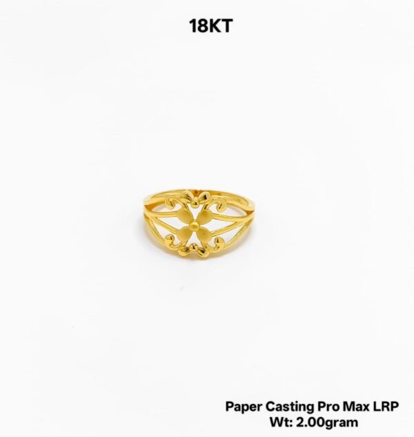 New Design 22KT Gold Paper Casting Ladies Ring - 2.00g
